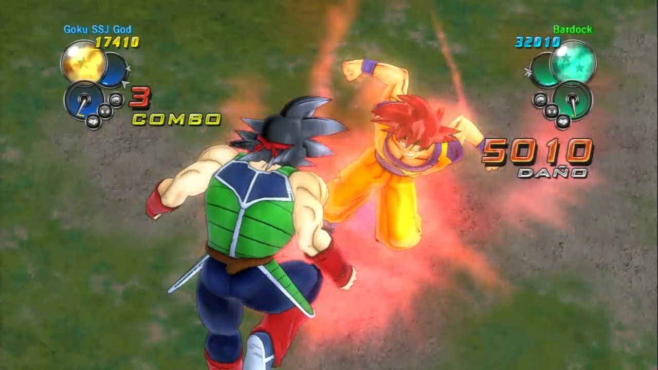 DBZ Ultimate Tenkaichi - Super Saiyan God Goku vs Bardock