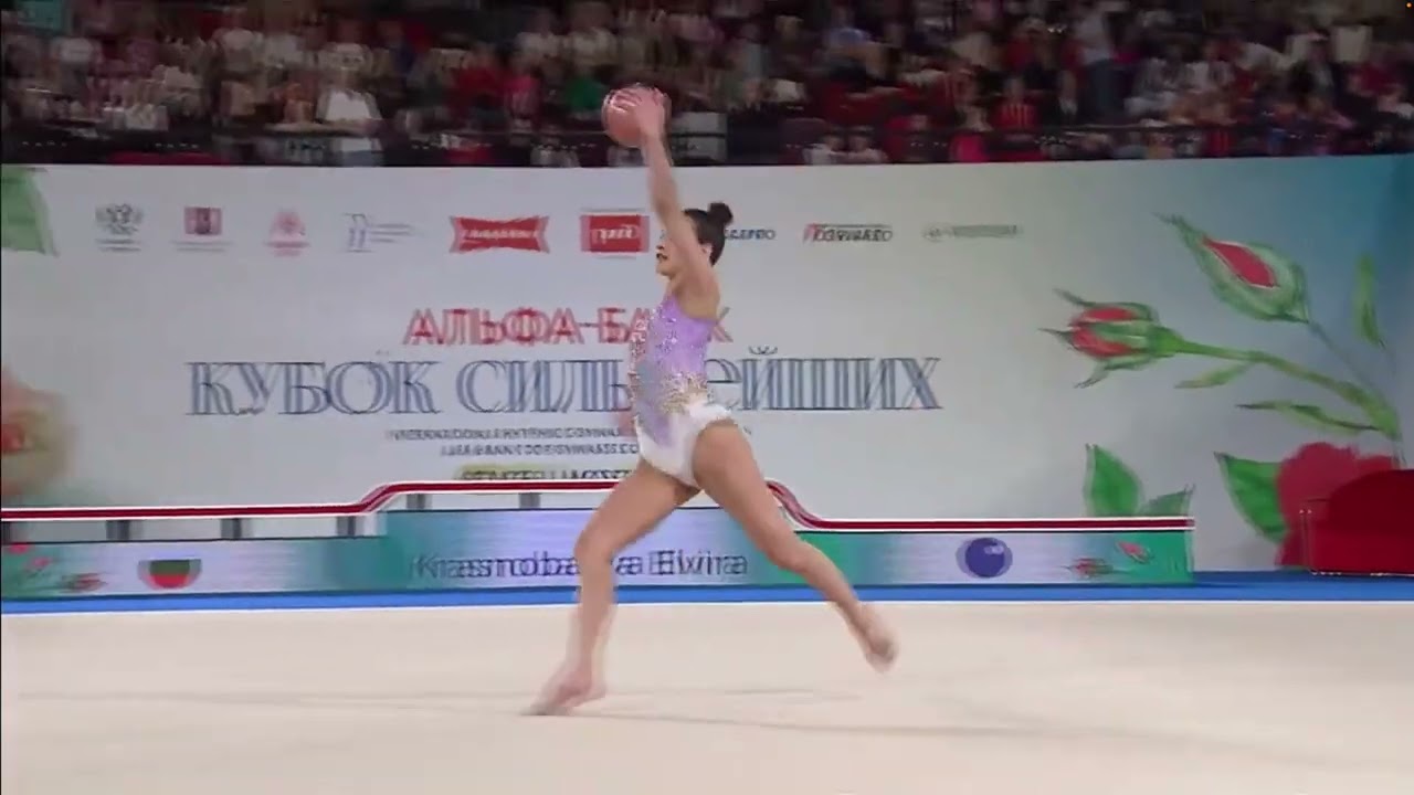 🥈Elvira Krasnobaeva ball final International RG Competition Top Gymnasts Cup Stage 1 2025 27.05