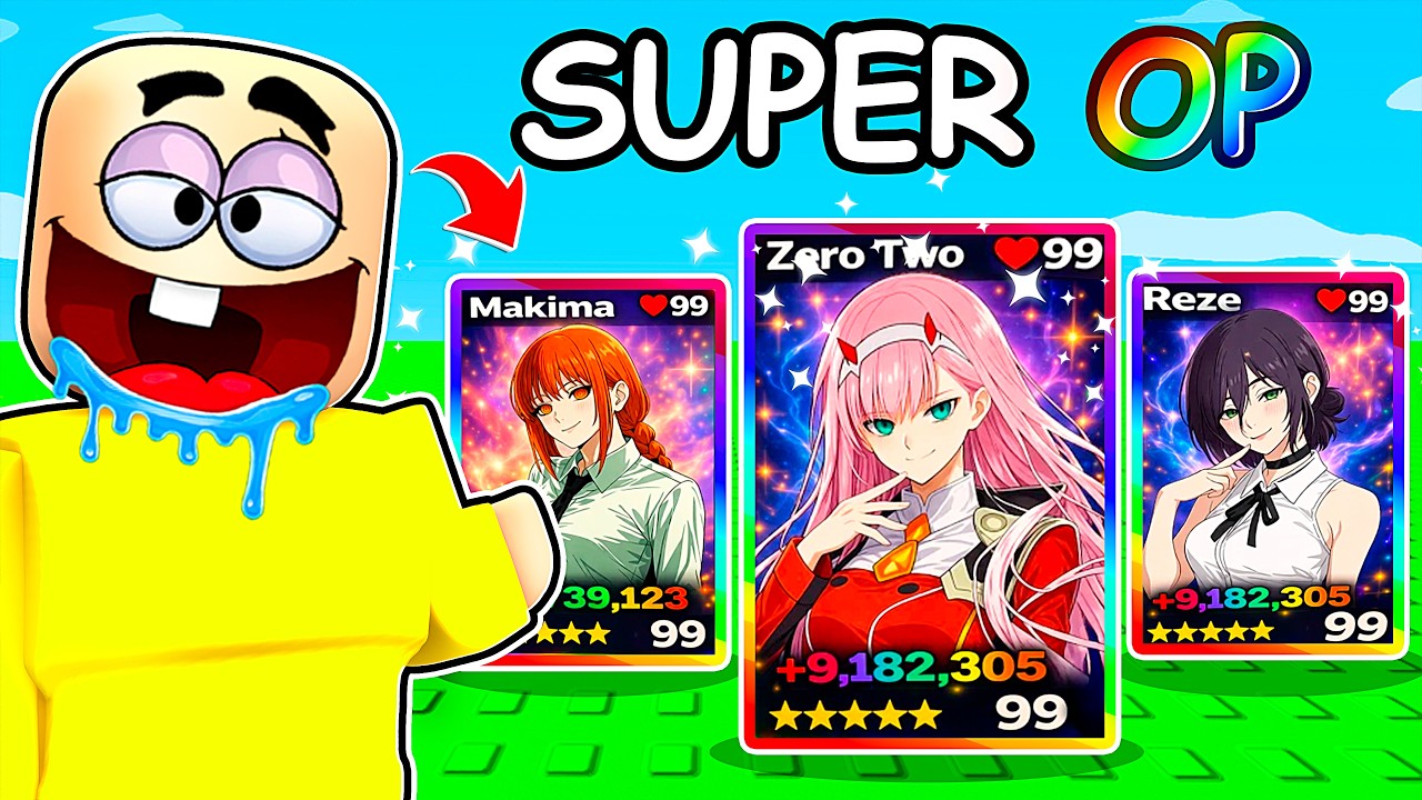 I opened the rarest cards in Roblox Anime Waifu Card Collection..