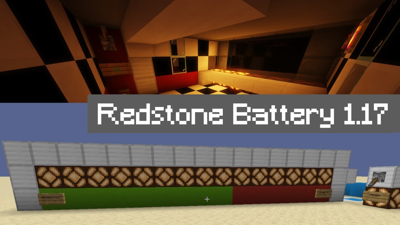 [1.17] Minecraft  how to build a Redstone Battery - Rechargeable / Power Consumption