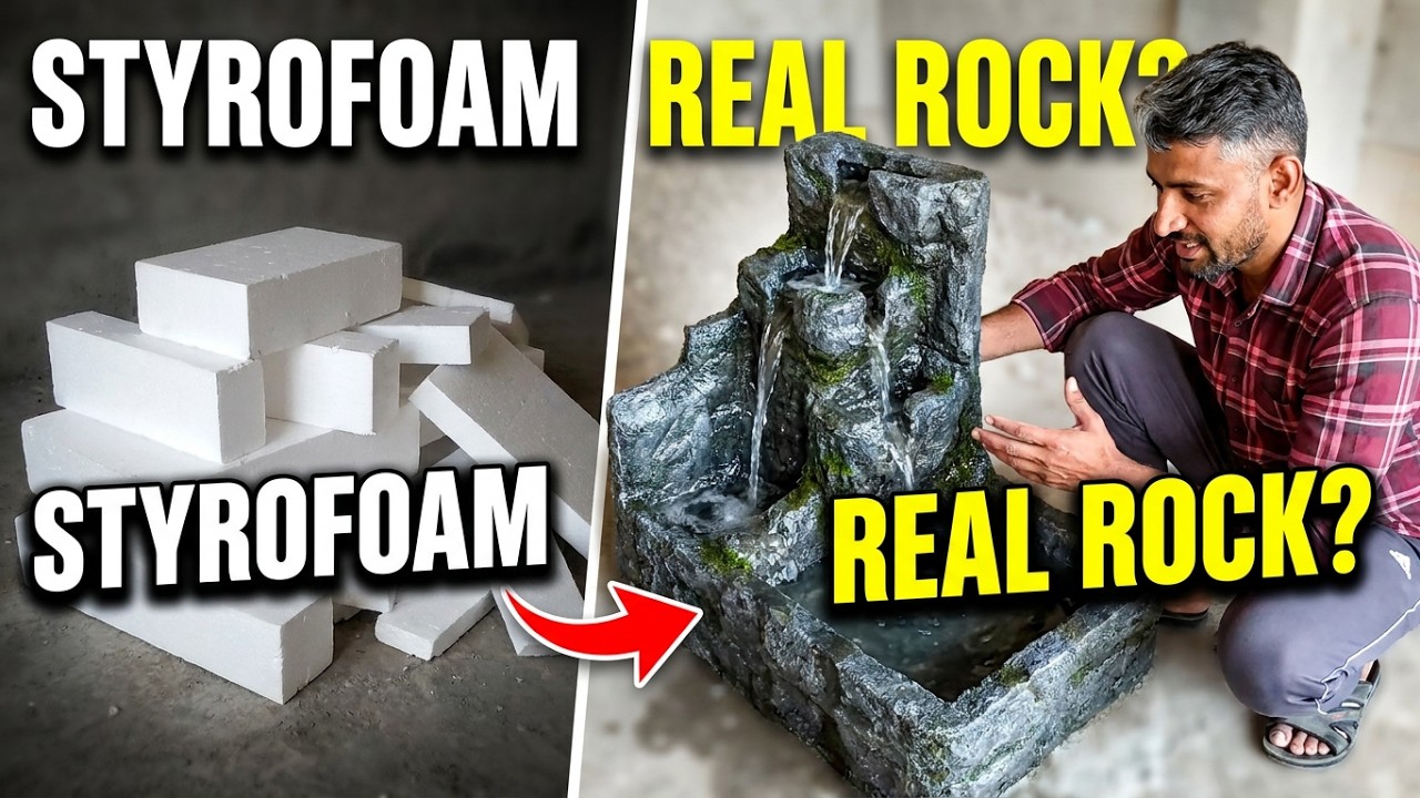 how I created this stunning waterfall!😱 | Unbelievable DIY with Styrofoam!