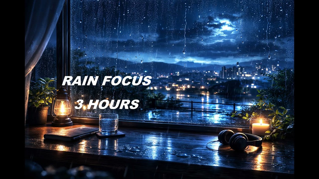 Gentle Rain Focus Music for Studying (3 Hours)