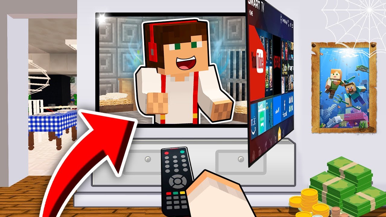 NOWY TELEWIZOR Z SERETNYM PRZEJŚCIEM W MINECRAFT?! GPLAY & LUMI