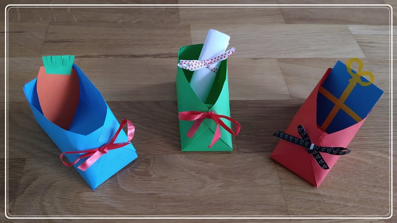 HOW TO: JE EIGEN PAPIEREN SCHOEN VOUWEN VOOR SINTERKLAAS! | PAPER SHOE DIY