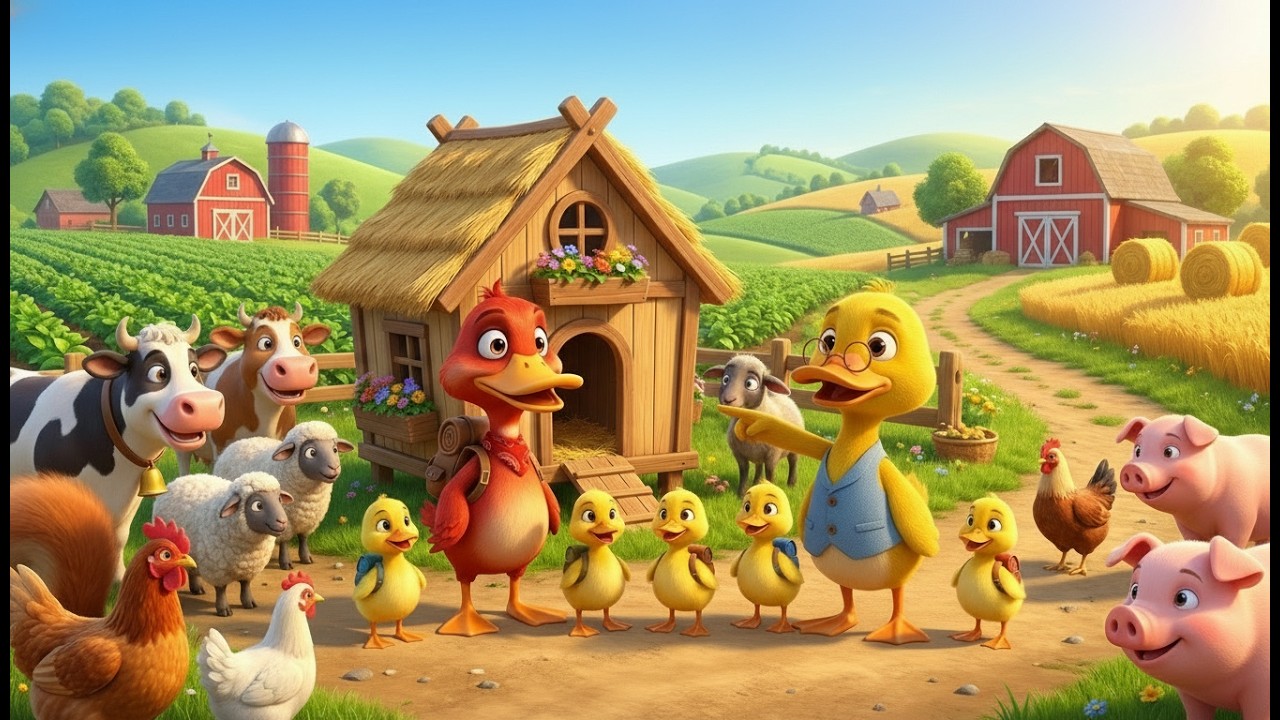Flick the Red Duck & Gabel the Yellow Duck Go on a Trip | Cute 3D Farm Adventure for Kids