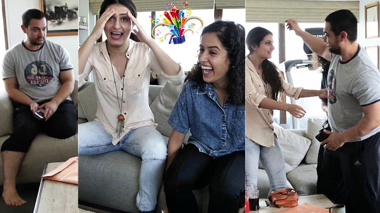 Aamir Khan's BIG SURPRISE For Fatima Sana Shaikh and  Sanya Malhotra |  Behind The Scenes Of DANGAL