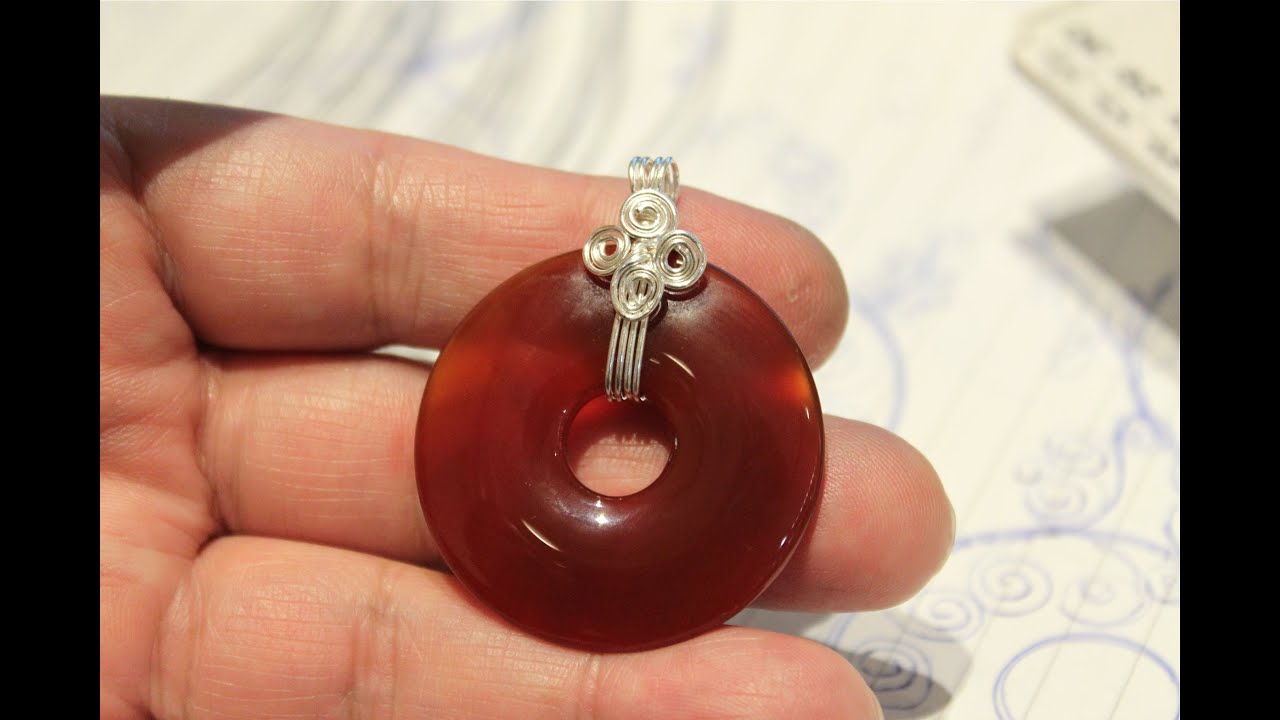 How to wire wrap a round donut pendant
