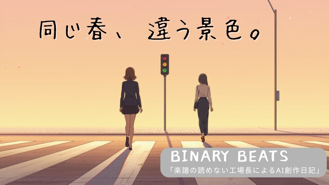 同じ春、違う景色。 / Binary Beats 「楽譜の読めない工場長によるAI創作日記」