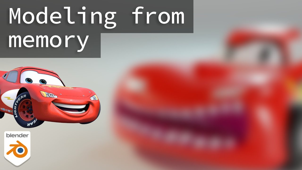 Modeling Lightning McQueen From Memory Challenge || Blender 2.91