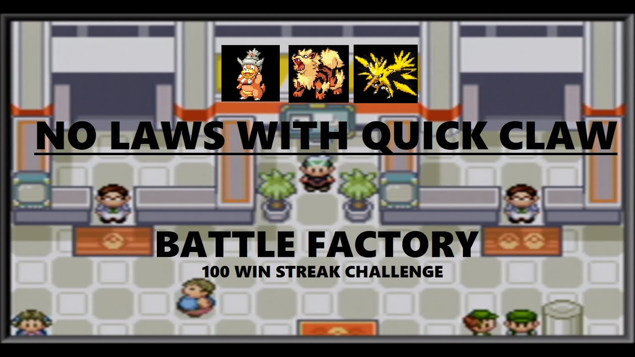 HOLIDAY IN THE FACTORY! POKEMON EMERALD - BATTLE FACTORY 100 WIN STREAK ATTEMPTS