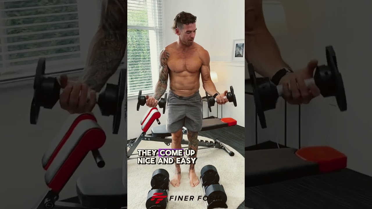 #Nuobell Adjustable Dumbbells are super easy to use! You can adjust the weight with just 1 twist.