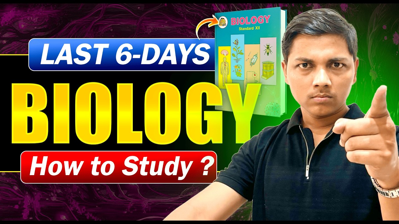 Biology Last 6 Days Master Plan 🔥 Ab Biology Me 70/70 Aegaa !!! #newindianera #hsc2026