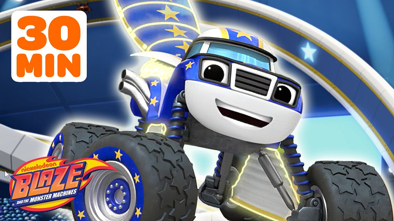Darington's Most Daring Jumps, Stunts, and Tricks! ⭐️ | 30 Minutes | Blaze and the Monster Machines