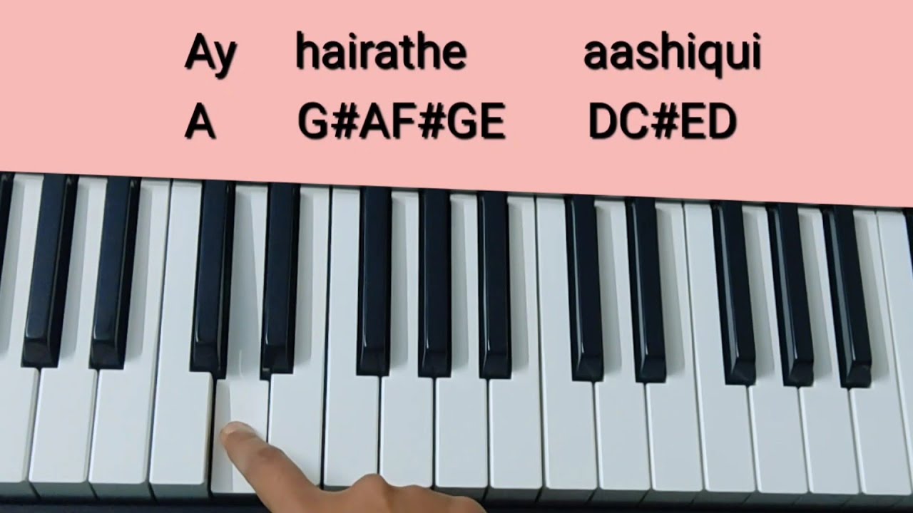 Ay Hairathe Aashiqui Tutorial(Chords+Melody) | Guru | A.R.Rahman | Keyboard