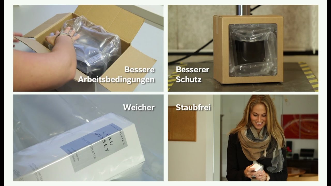 Vorteile von Luftkissen gegen&uuml;ber Papierpolstern - Vergleich und Falltest - Kemapack