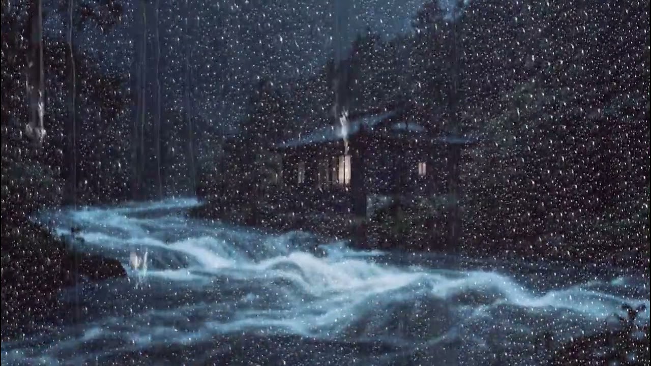 ASMR RAIN | Heavy Rain Accompanies Your Peaceful Sleep