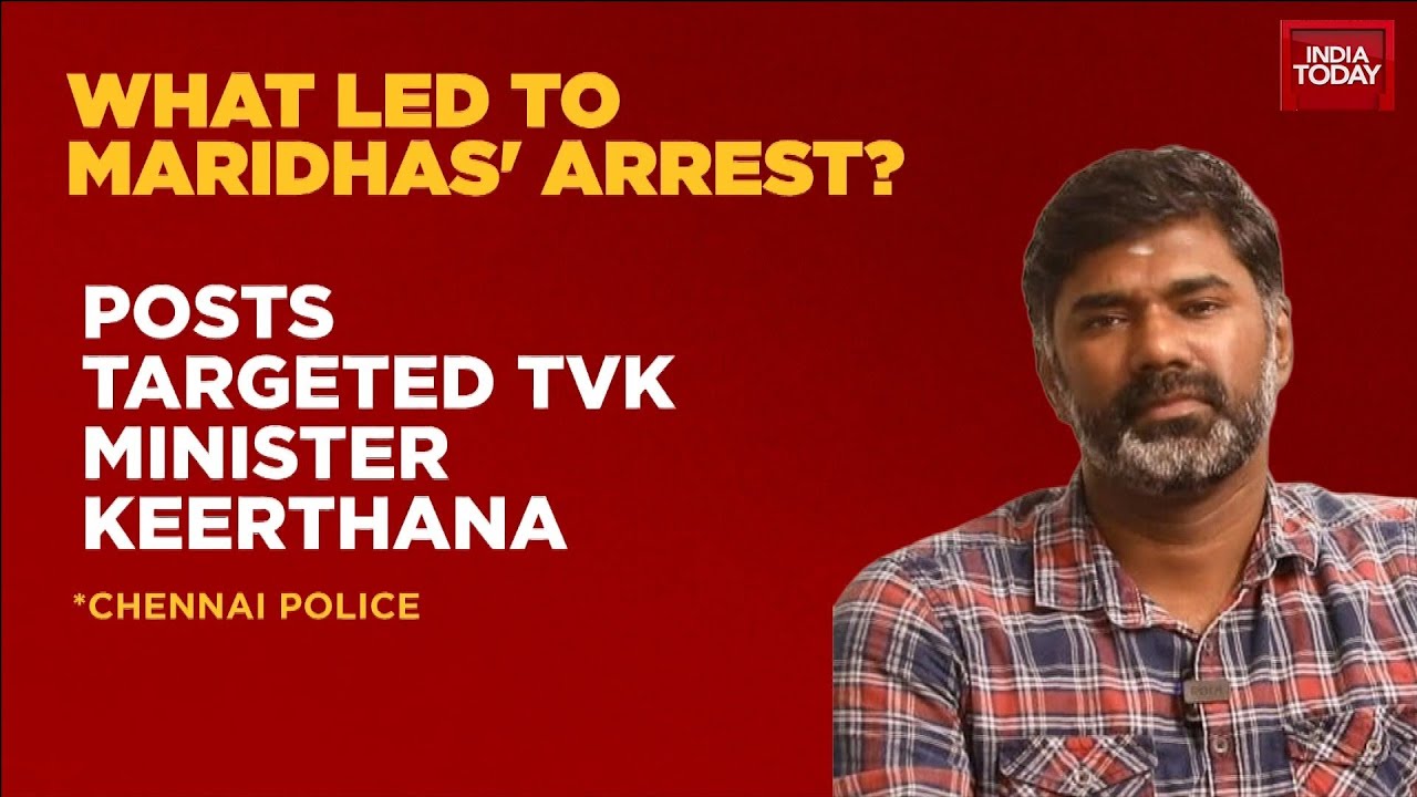 YouTuber Maridhas Arrested Over Social Media Posts Against TVK Minister; Opposition Slams Crackdown