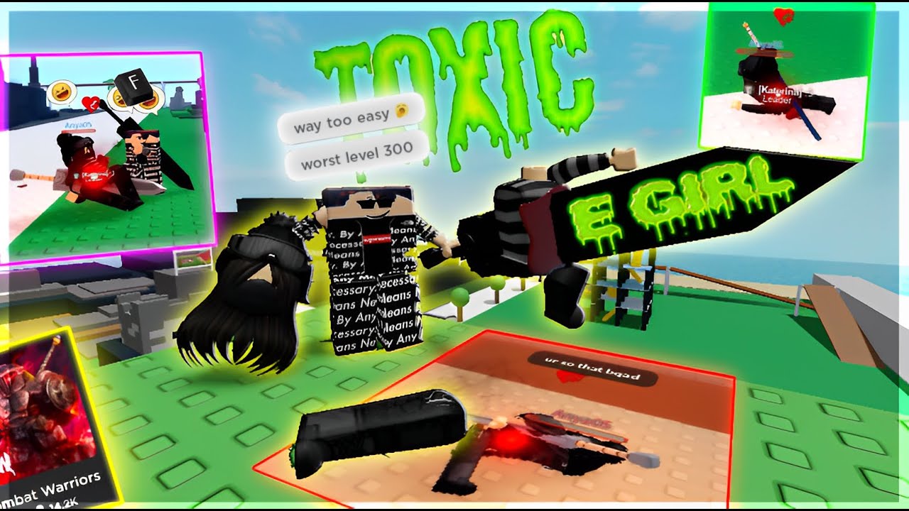 DESTROYING the most TOXIC E-GIRL in Combat Warriors | Roblox