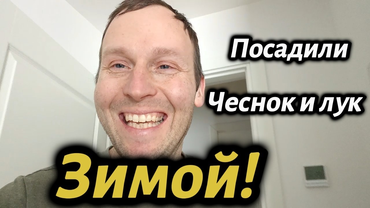 💯 Посадили чеснок и лук зимой!  #влог