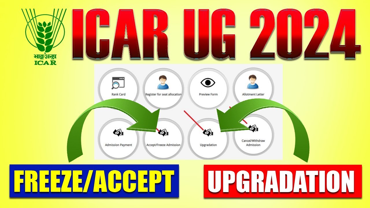 ICAR UG 2024 | ROUND-1 ALLOTMENT | FREEZE & UPGRADATION | DETAIL EXPLAIN #icar2024 #icarexam