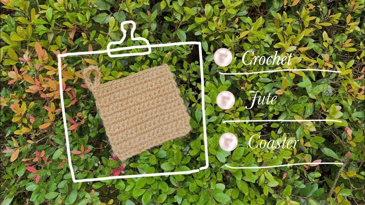 [Eng Sub]🧶鉤針DIY實用簡約的麻繩杯墊 | Crochet jute coaster (simple and easy)