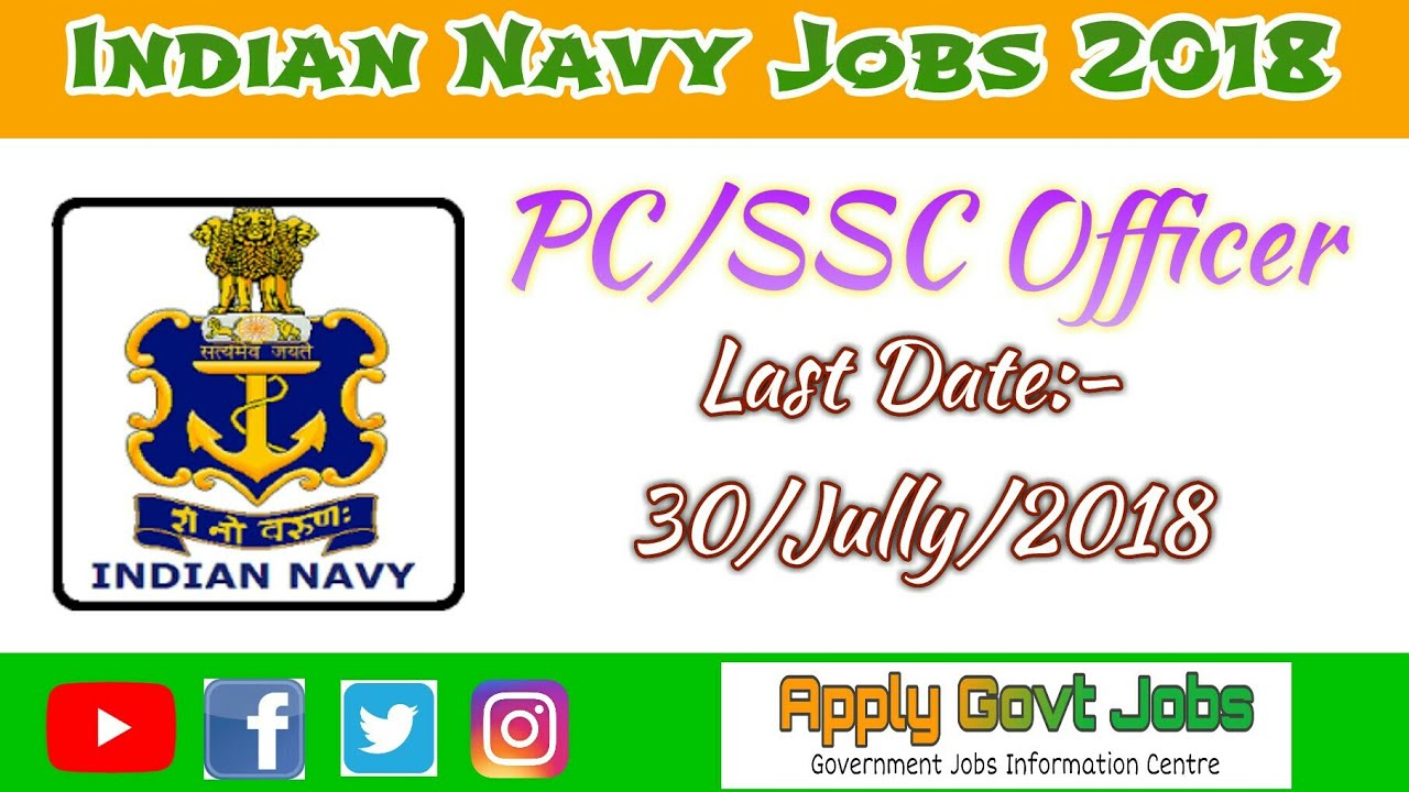 Indian Navy Recruitment 2018 - Engineering Jobs 2018