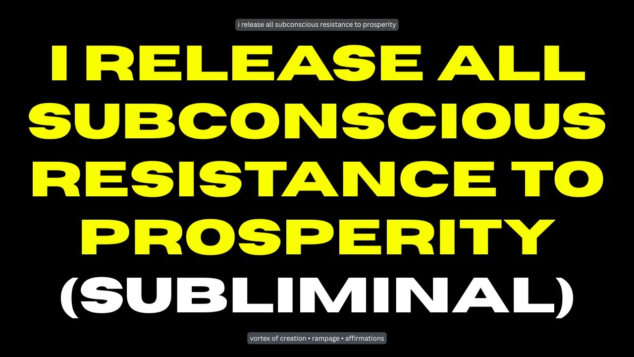 [WARNING: EXTREMELY POWERFUL] i release all subconscious resistance to prosperity (subliminal)