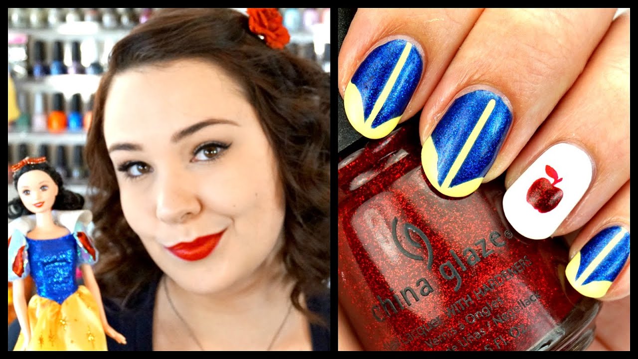 Polishes I'd Give a Disney Princess + Snow White Nail Art Tutorial