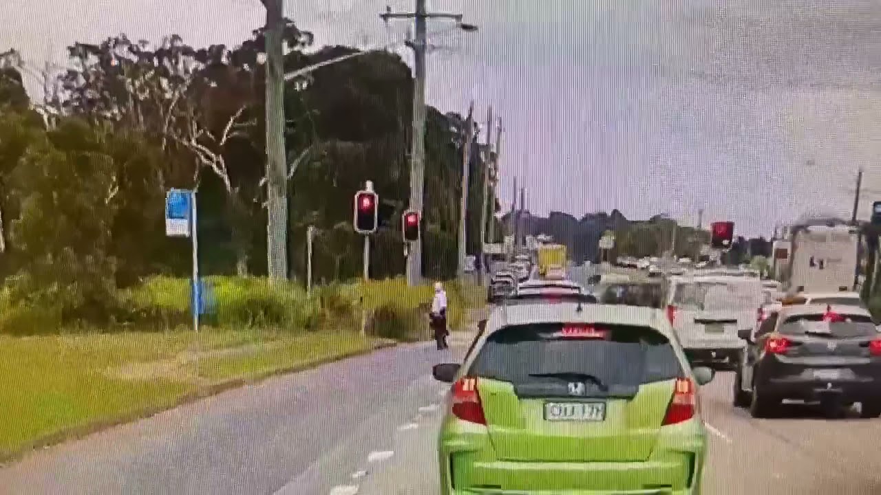 Crazy red light runner and crash.