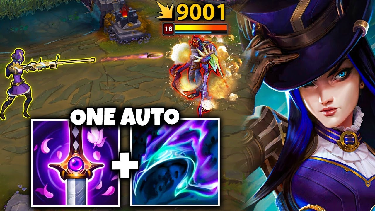 I CREATED THE MOST BROKEN CAITLYN BUILD IN LEAGUE OF LEGENDS (KILL IN 1 AUTO)