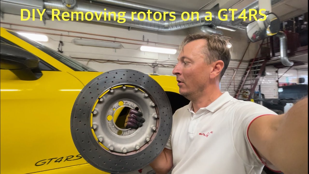 DIY removing calipers and rotors on a Porsche GT4RS