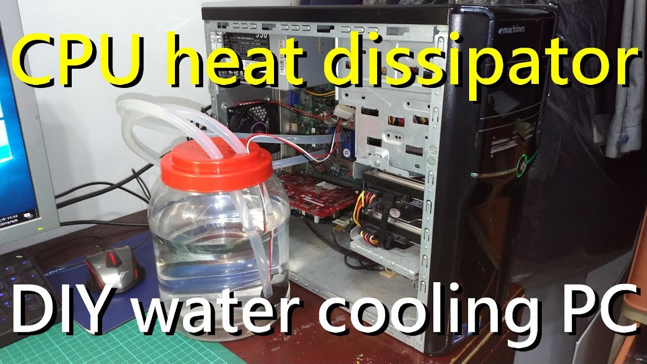 DIY CPU water cooling heat dissipator in PC