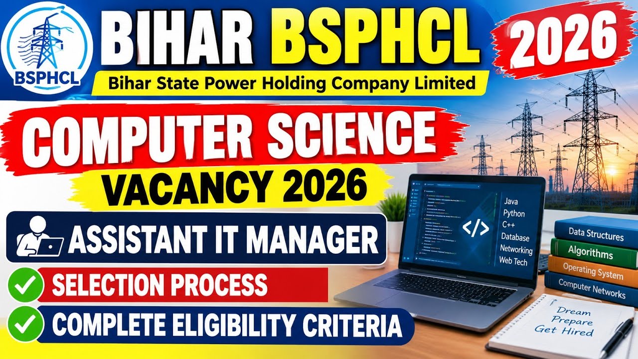BSPHCL Recruitment 2026 🔥 Computer Science | Computer science vacancy 2026 | Assistant IT Manager 