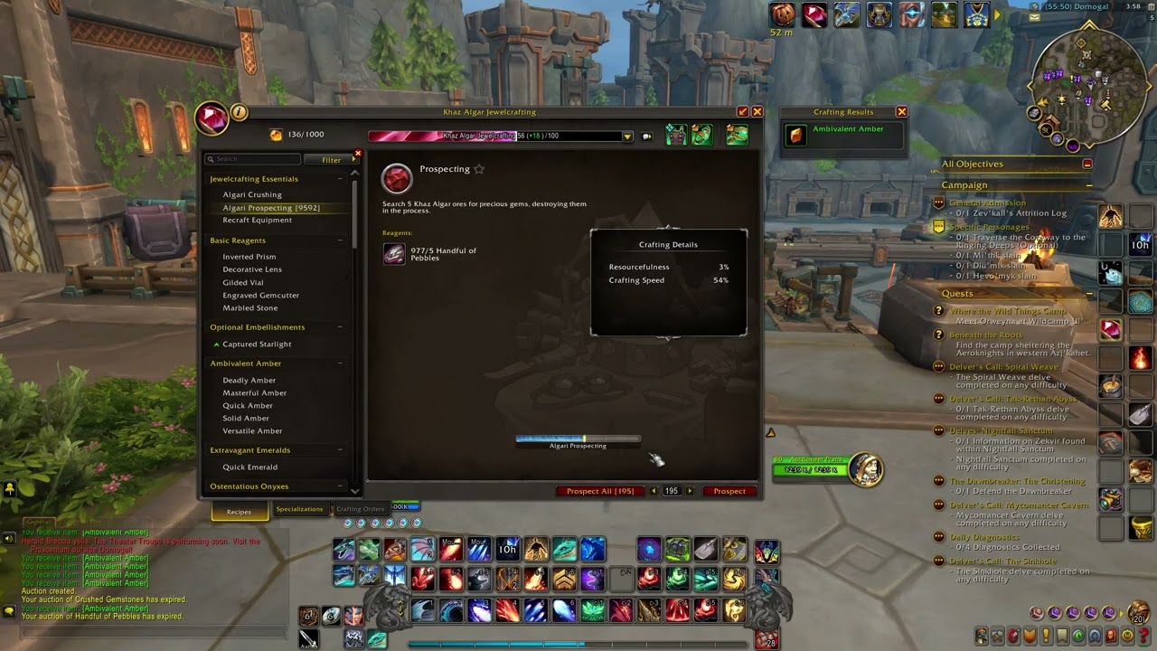 WoW Prospecting bug
