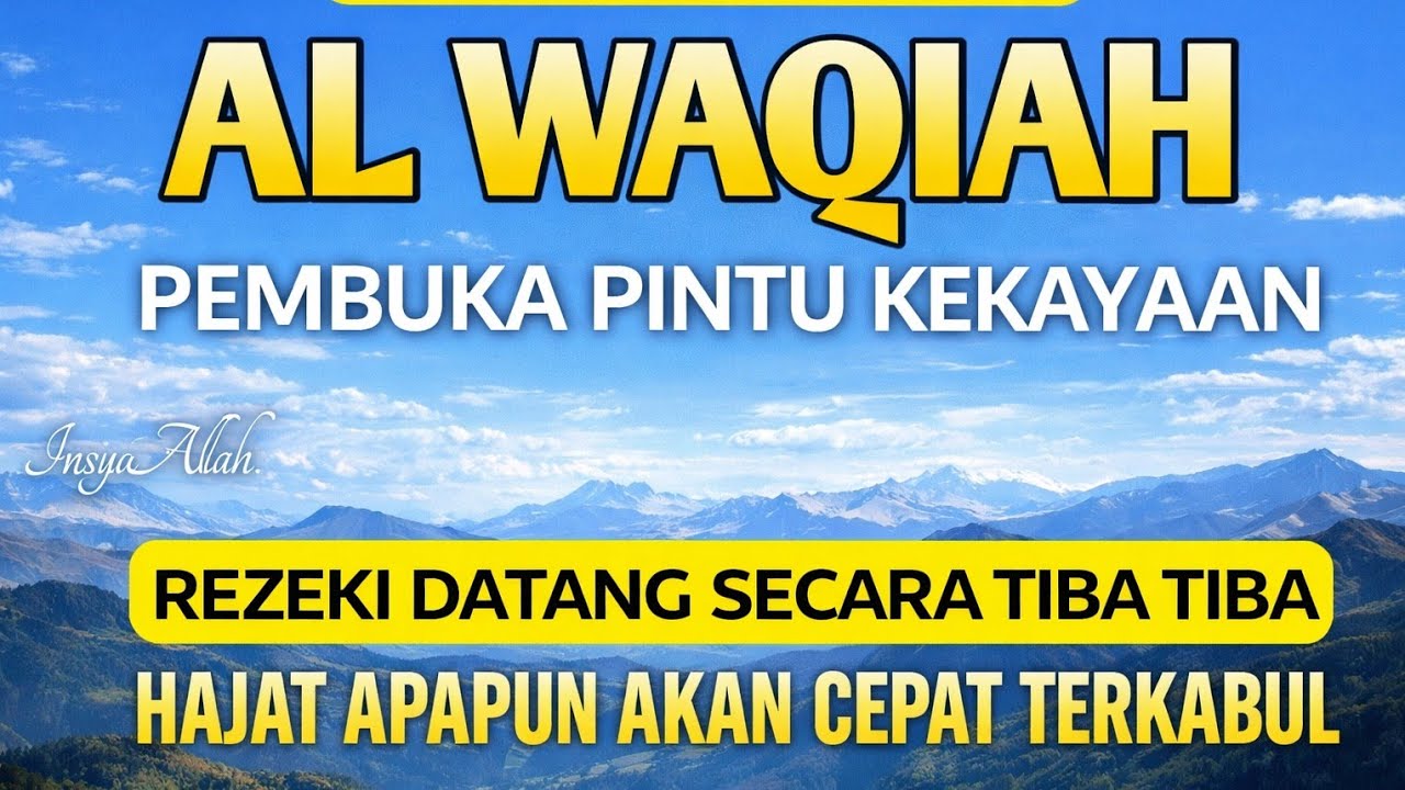 Dahsyat Surat Al Waqiah, Dengarkan Hutang Lunas, Rezeki Datang dari Segala Penjuru