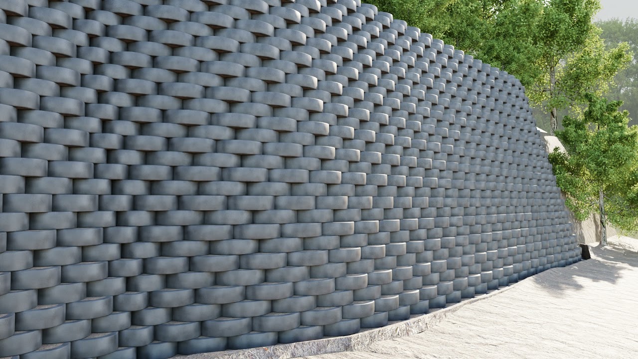 Hero School - South Side Tire Retaining Wall Animation