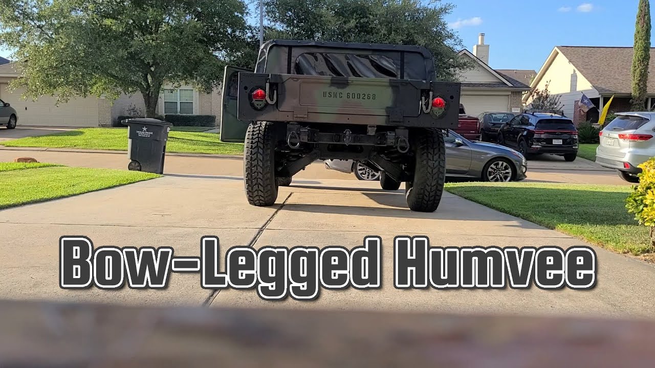 The Bow-legged Girl  --  Fixing the Humvee's Pre-loaded Rear Camber!