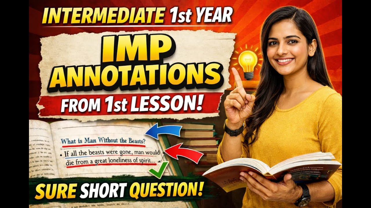 1st Lesson IMP Annotations | Intermediate 1st Year | Sure Short Questions1st Lesson IMP Annotations