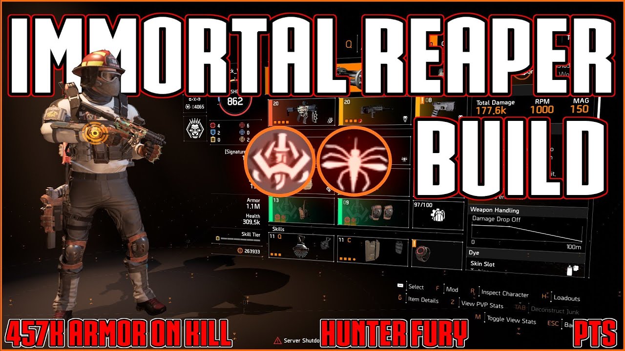 The Division 2 | Immortal Reaper SMG PTS Build | Hunter Fury And Belstone Armory | Next Meta?