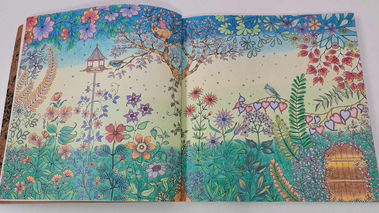 Flip through of all completed coloring pages (Secret Garden)