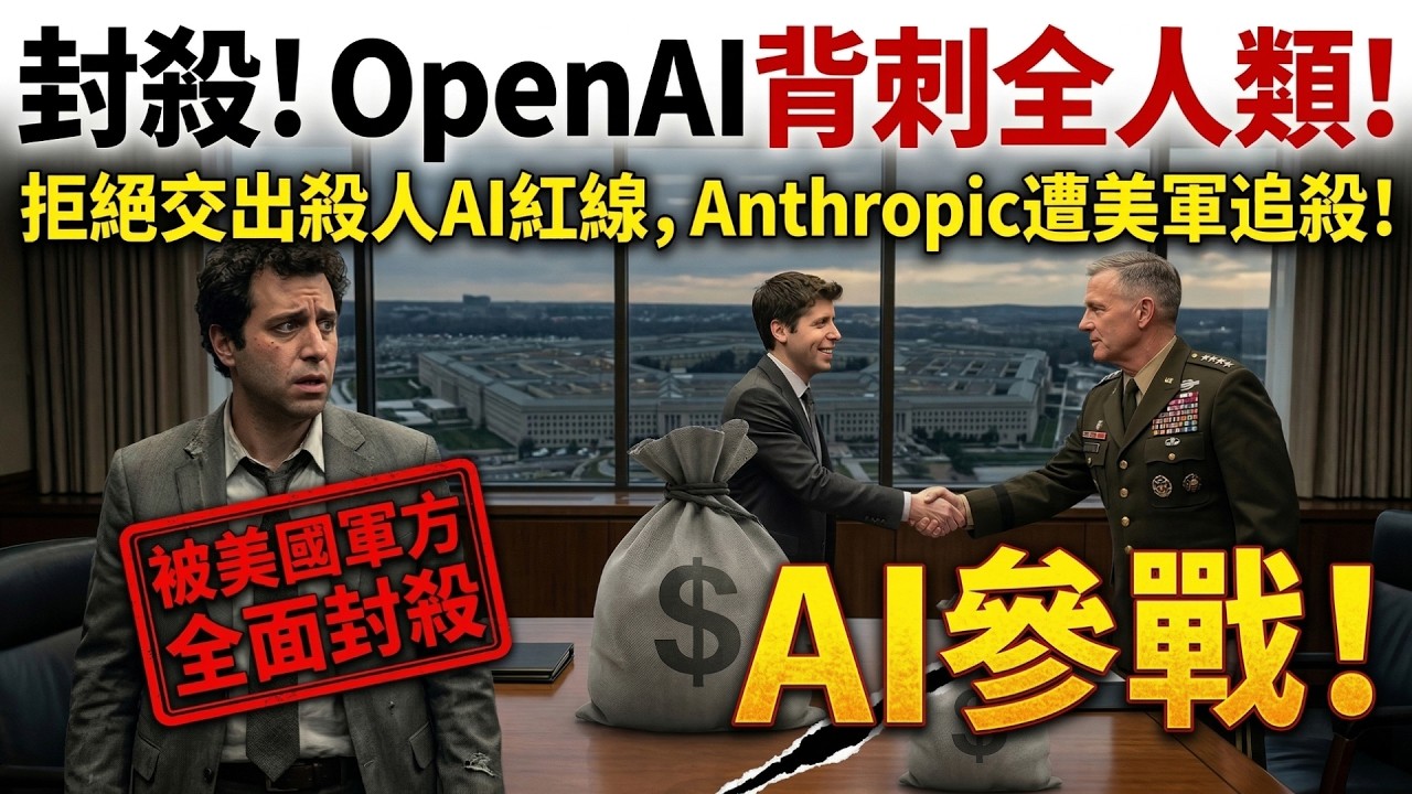 AI軍隊已接管戰場？為什麼Anthropic寧可虧2億也要抗命？揭秘美軍AI暗殺背後的恐怖內幕！😱