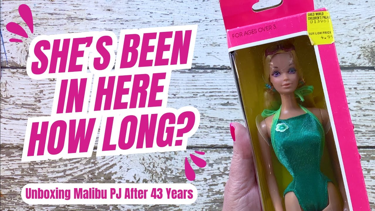 Freeing a 43 Year Old Barbie! Sunsational Malibu PJ Unboxing & Review