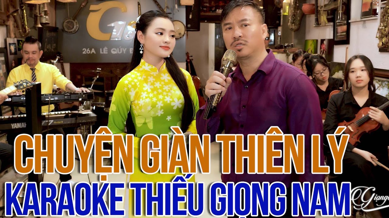 KARAOKE Thiếu Giọng Nam Quang Lập  Chuyện Giàn Thiên Lý - Karaoke Song Ca Với Thu Hường