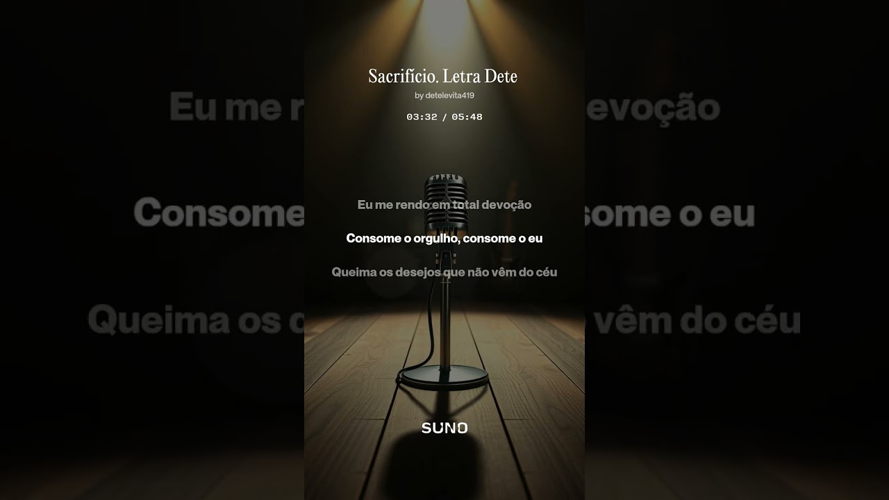 SACRIFÍCIO - letra Dete