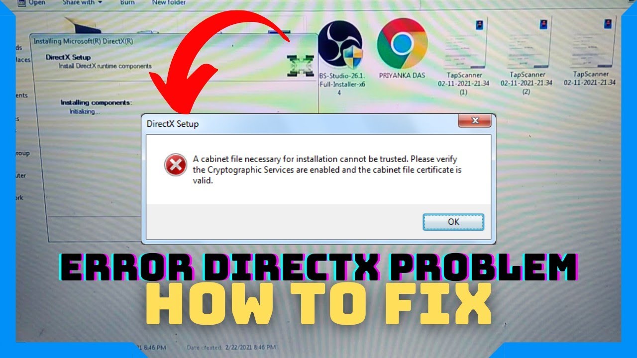 Как исправить ошибку DirectX — CAB-файл, необходимый для установки, не может быть доверенным