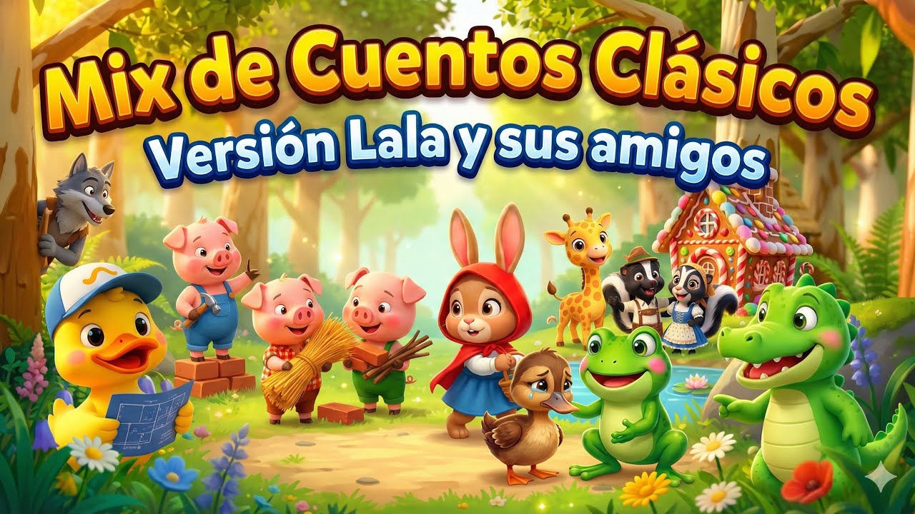 MIX Tres cerditos, Caperucita roja, Patito feo y más | Cuentos clásicos versión Lala y sus amigos 