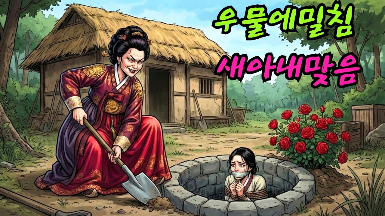 시어머니는 며느리를 깊은 우물에 밀어 넣은 후, 모든 흔적을 지우고 아들에게 새 아내를 데려왔다.| 민담 | 전설 | 설화 | 옛날이야기