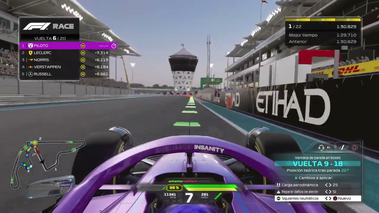 f1 24 modo carrera  yas island uae #28