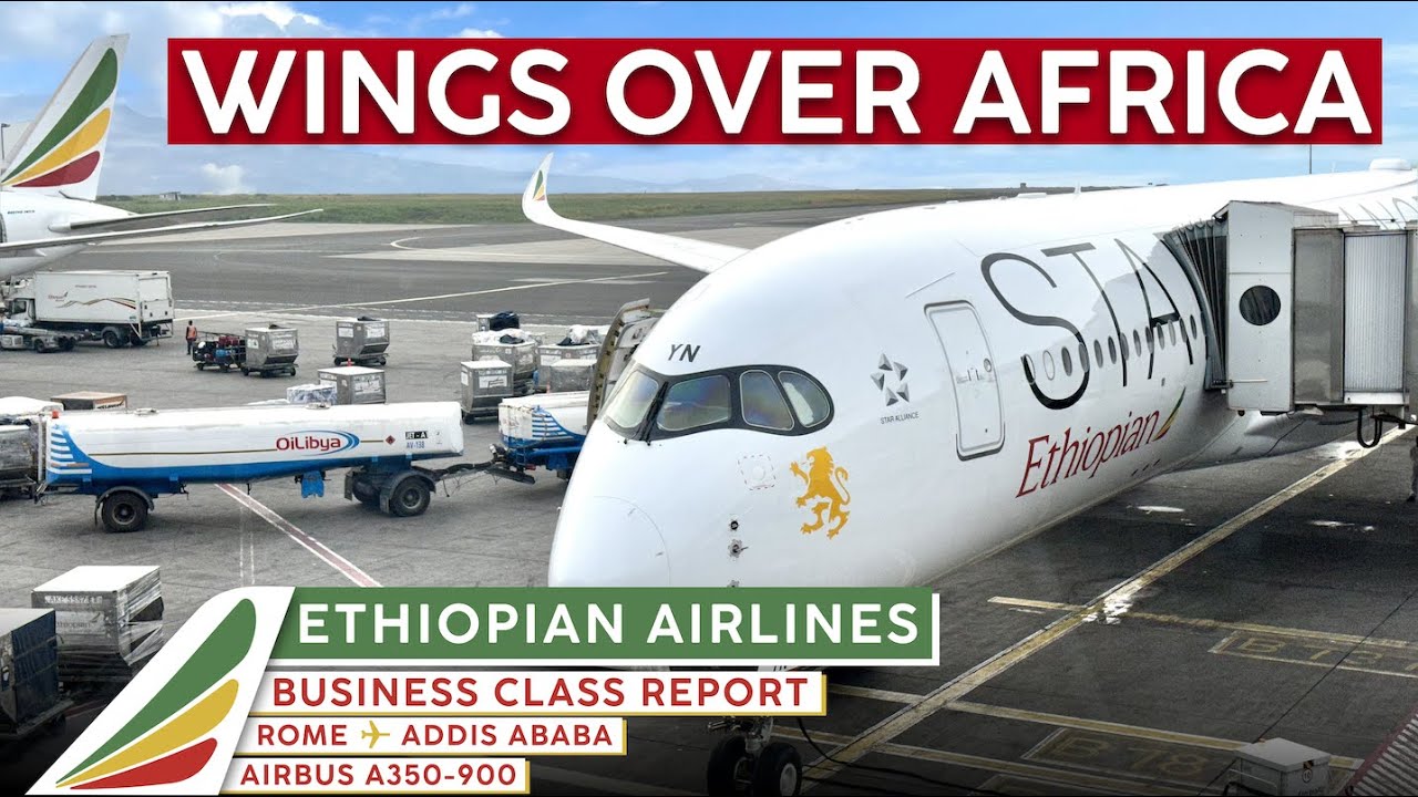 ETHIOPIAN AIRLINES A350 Business Class 🇮🇹⇢🇪🇹【4K Trip Report Rome to Addis Ababa】A Great Way to Fly!