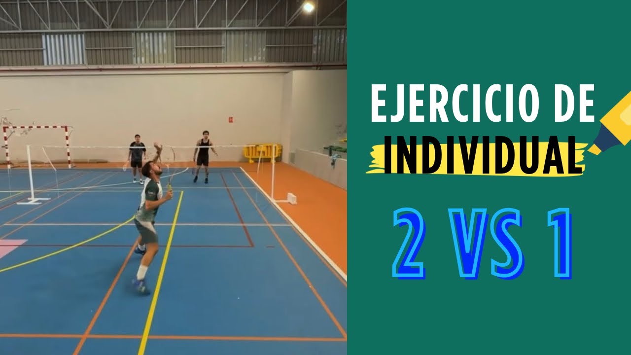3 Ejercicios de 2 vs 1 para MEJORAR tu juego en bádminton individual🏸🔥